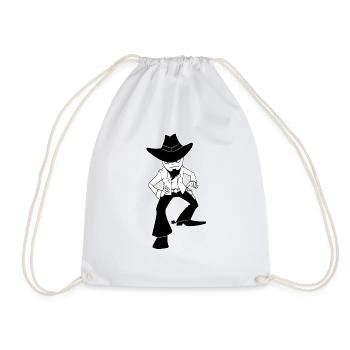 Cowboy Wild West Western Shérif de cadeaux - Sac de sport léger - blanc - Devant