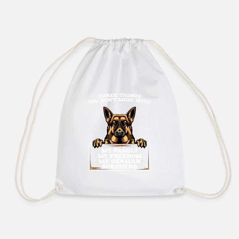 Deutscher Schäferhund German Shepherd Geschenk - Turnbeutel - Weiß