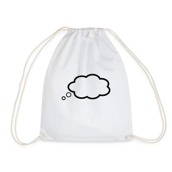 thought bubble - Drawstring Bag - white - Front