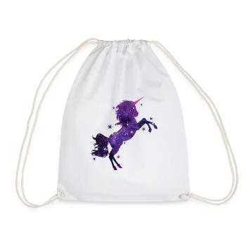 Unicorn glitter universe - Drawstring Bag - white - Front