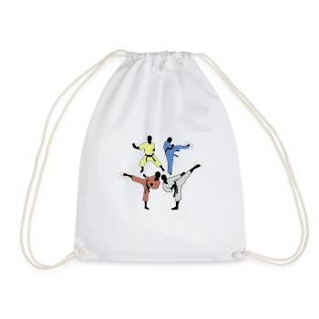 Mixed martial arts karate martial arts judo gift - Drawstring Bag - white - Front