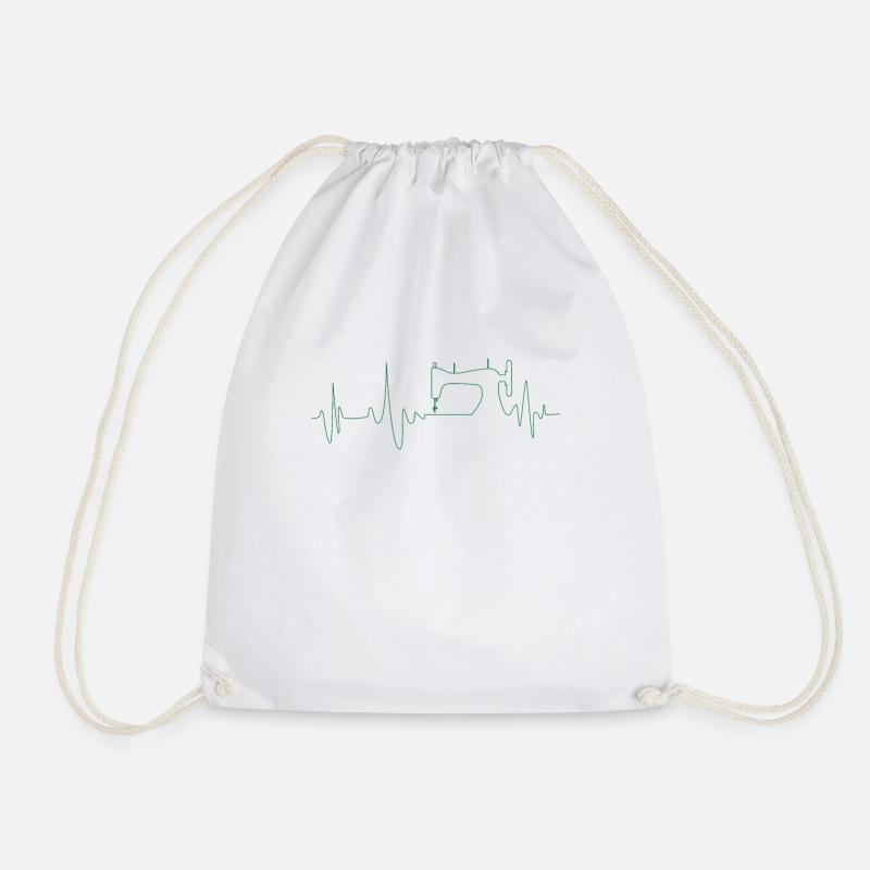Sewing gift knitting - Drawstring Bag - white