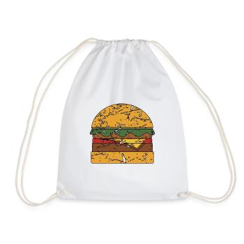 Burger chips cadeau - Sac de sport léger - blanc - Devant