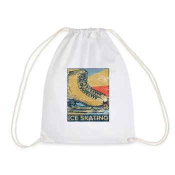 Patins à glace rétro - Sac de sport léger - blanc - Devant