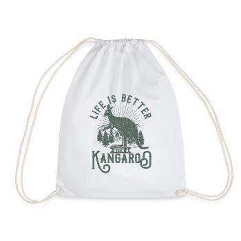 kangourou - Sac de sport léger - blanc - Devant