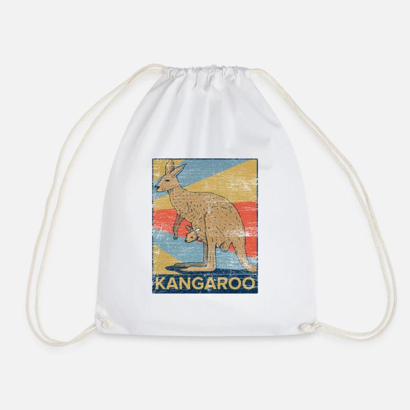 Känguru Australien Outback Beuteltier Geschenk - Turnbeutel - Weiß