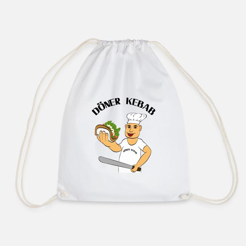 Doner kebab - Drawstring Bag - white