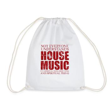 Musik Spiritualität House Musik Geschenk - Turnbeutel - Weiß - Vorne