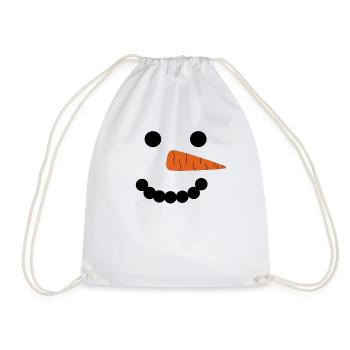 Winter Snowman Apres Ski Hut Magic Snow - Drawstring Bag - white - Front