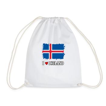 I love Iceland - Turnbeutel - Weiß - Vorne