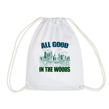 All Good In The Woods Wanderdesign - Turnbeutel - Weiß - Vorne