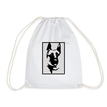 (Schäferhund) - Turnbeutel - Weiß - Vorne