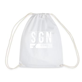SGN - Saigon - Tan Son Nhat International Airport - Drawstring Bag - white - Front