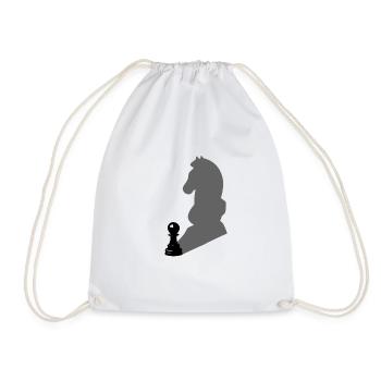 Jeu d’échecs cheval Springer pays cadeau - Sac de sport léger - blanc - Devant