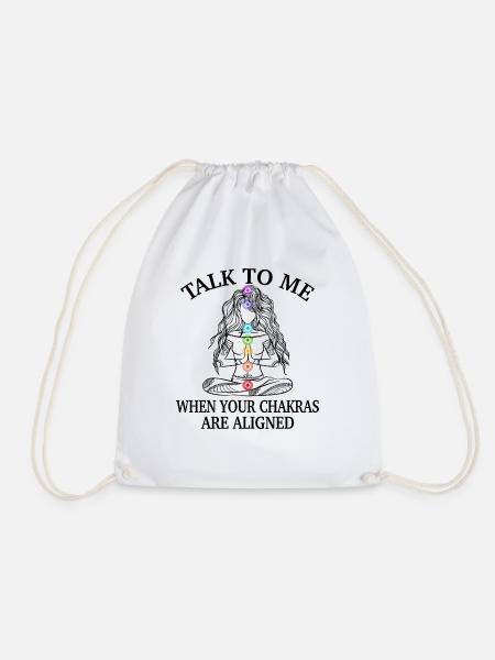 Talk to me when your Chakras are Aligened Yoga - Turnbeutel - Weiß