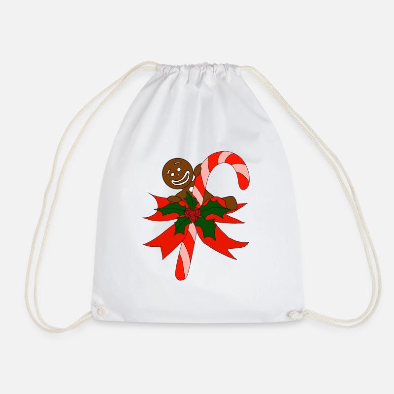 Lebkuchen und Zuckerstange Tshirt Geschenkidee - Turnbeutel - Weiß