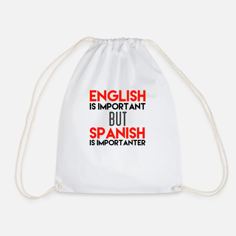 Spanish Spanish Gift Idea Spanish Speaker Gifts - Drawstring Bag - white