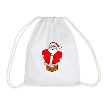 Drôle de Noël Tshirt hommes femmes enfants - Sac de sport léger - blanc - Devant