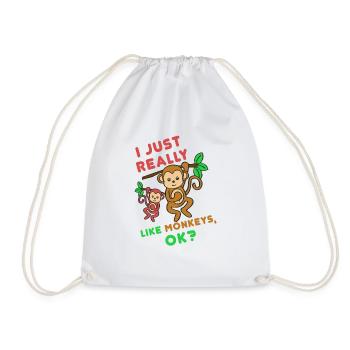 I Like Monkeys - Turnbeutel - Weiß - Vorne