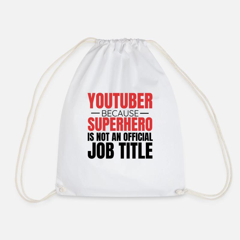 Youtube Vlog Youtuber Superheld - Turnbeutel - Weiß