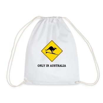 Australien T-Shirt Surfen Geschenk Urlaub Reisen - Turnbeutel - Weiß - Vorne