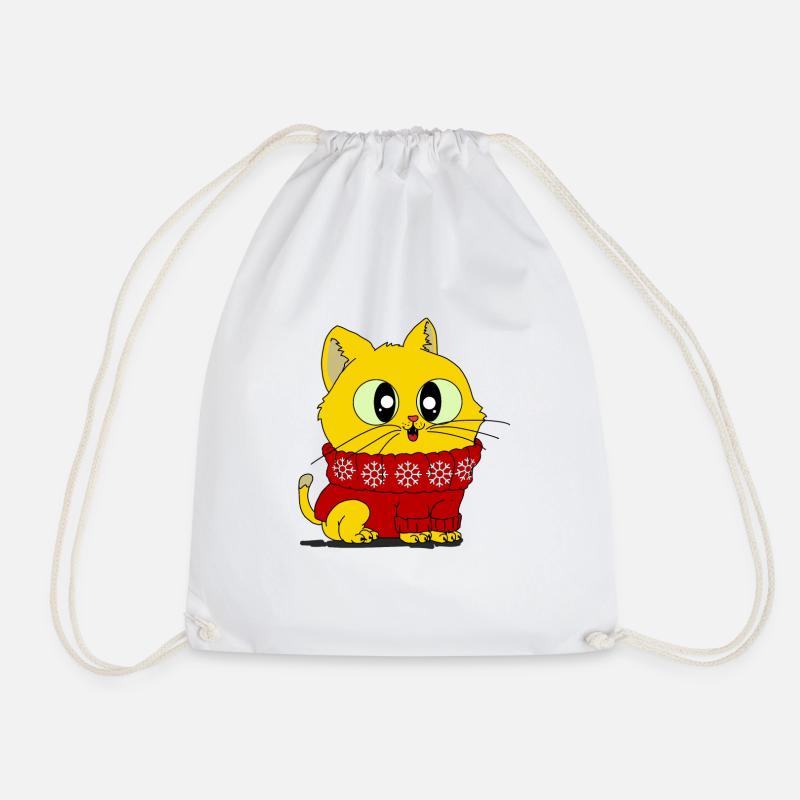 Moelleux chaton en pull moelleux - Sac de sport léger - blanc