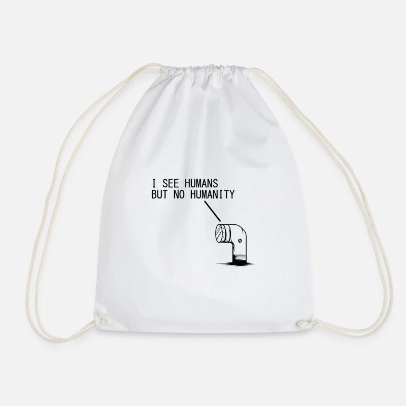 I see people no humanity protest - Drawstring Bag - white