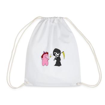 Mort Licorne doux Emo gothique gothique sombre fille - Sac de sport léger - blanc - Devant