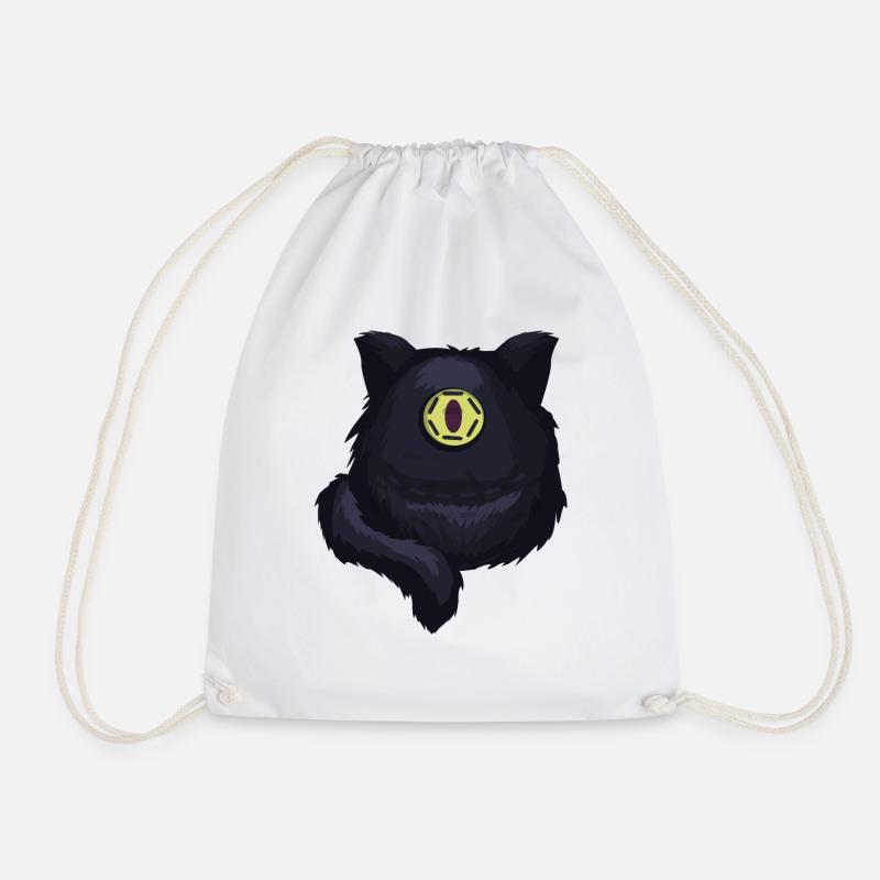 Cyclops cat scary gift idea - Drawstring Bag - white