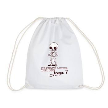 Si je jette un os, attrape-œil idea Idée cadeau - Sac de sport léger - blanc - Devant