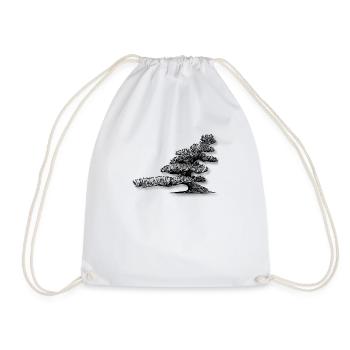 bonsai - Drawstring Bag - white - Front