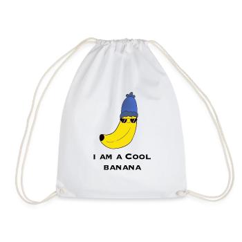 Banane / Banana - I AM A COOL BANANA - Turnbeutel - Weiß - Vorne