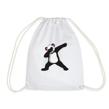 Panda Dab Dabbing Bär Lustiger Süßer Geschenk - Turnbeutel - Weiß - Vorne