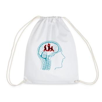 Tennis in the Head Shirt Gift for Tennis Players - Drawstring Bag - white - Front