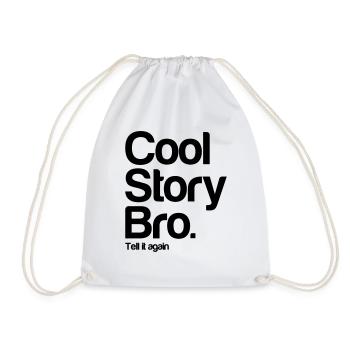 coolstorybro - Drawstring Bag - white - Front