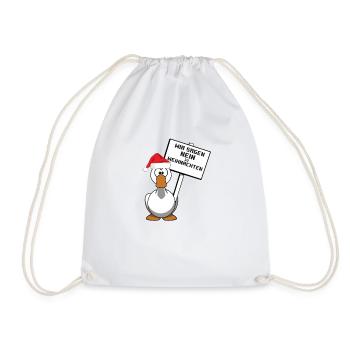 Nous disons non pour Noël - Tshirt rigolo - Sac de sport léger - blanc - Devant