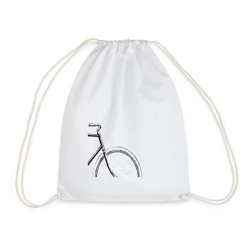 Bicycle Touring Bike Beachcruiser Sport Fitnessbike - Drawstring Bag - white - Front