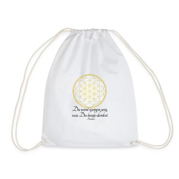 Blume des Lebens spirituell medititation chakra - Turnbeutel - Weiß - Vorne