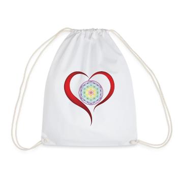 Blume des Lebens spirituell medititation chakra - Turnbeutel - Weiß - Vorne
