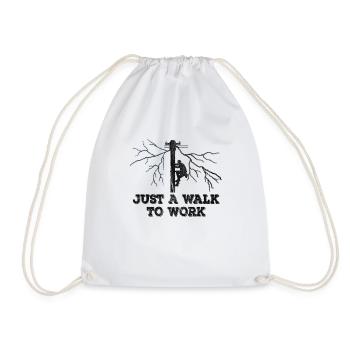 Cadeau de profession électricien ouvrier électricien - Sac de sport léger - blanc - Devant