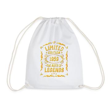 Born 1959 - Gift birthday 1959 - Drawstring Bag - white - Front