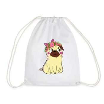 T-shirt Sweet Carlin pour chiens amis - Sac de sport léger - blanc - Devant