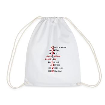 Versets bibliques dieu est amour jésus chemise cadeau - Sac de sport léger - blanc - Devant