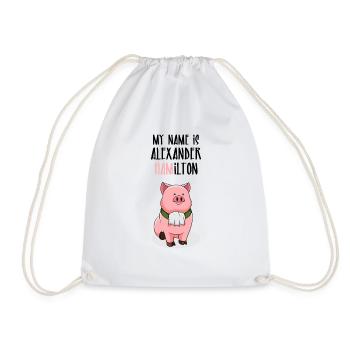 Alexander Hamilton cochon porcelet jambon - Sac de sport léger - blanc - Devant