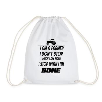 Fermier, fermier, fermier t-shirt - Sac de sport léger - blanc - Devant