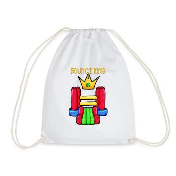 Bounce House King château gonflable sauter roi - Sac de sport léger - blanc - Devant