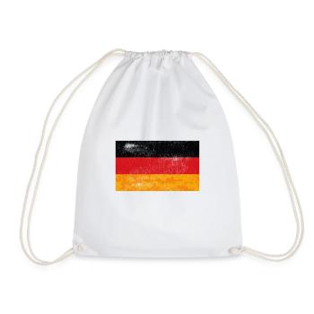 Deutschland Deutsch Deutsche Flagge Geschenk Idee - Turnbeutel - Weiß - Vorne