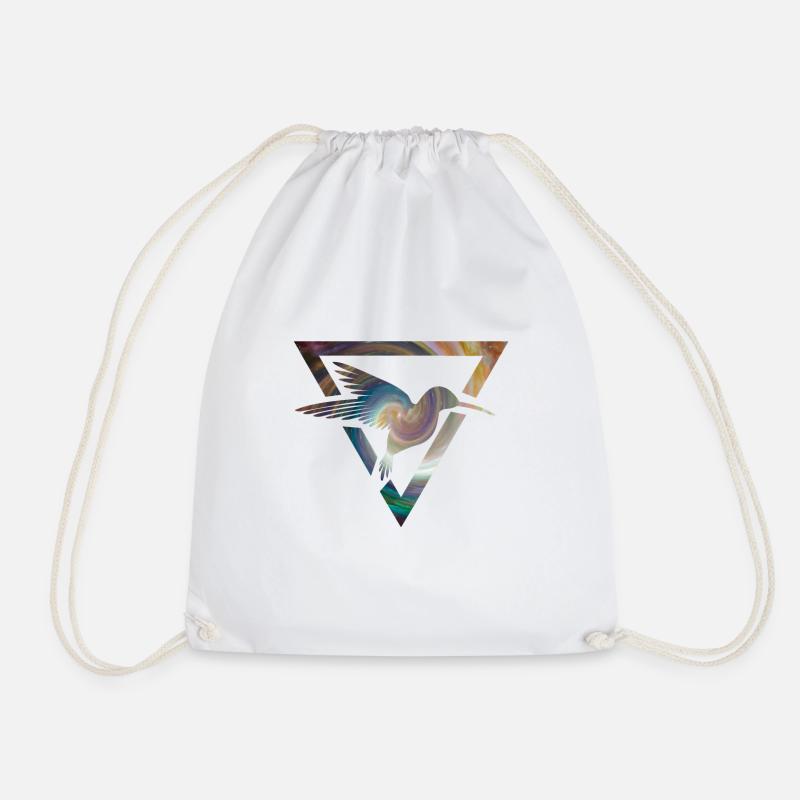 Colibri dans le triangle de l'univers - Sac de sport léger - blanc