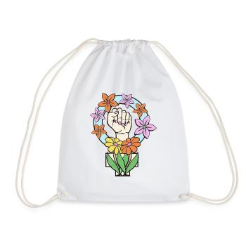 Feminist Flower Symbol - Sac de sport léger - blanc - Devant
