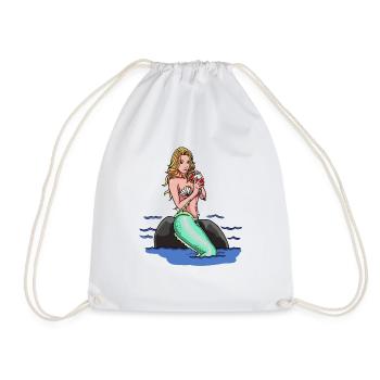 sexy sirène Bikini - Sac de sport léger - blanc - Devant